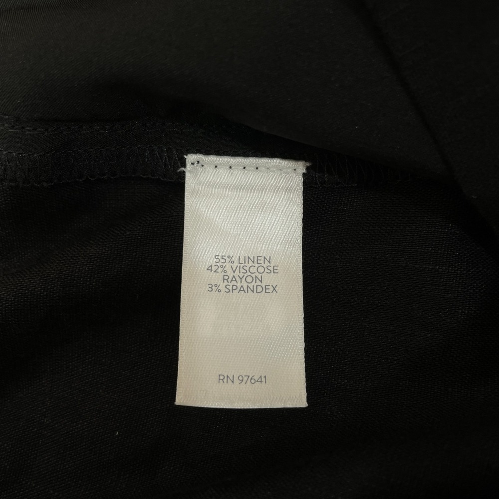 NWT J. Jill‎ Linen Stretch Ankle Pants Size LT  Black Pull On $79 NEW - Picture 5 of 7